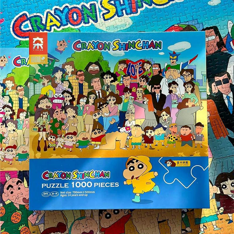 Børne Anime Legetøj |  Vinlaa Crayon Shin-Chan 1000 Brikker Puslespil – Officiel Voksenversion, Illustration Til Helbredelse, Stressaflastning Og Underholdning, Børnelegetøj Og Gave. Børne Anime Legetøj Børne Anime Legetøj